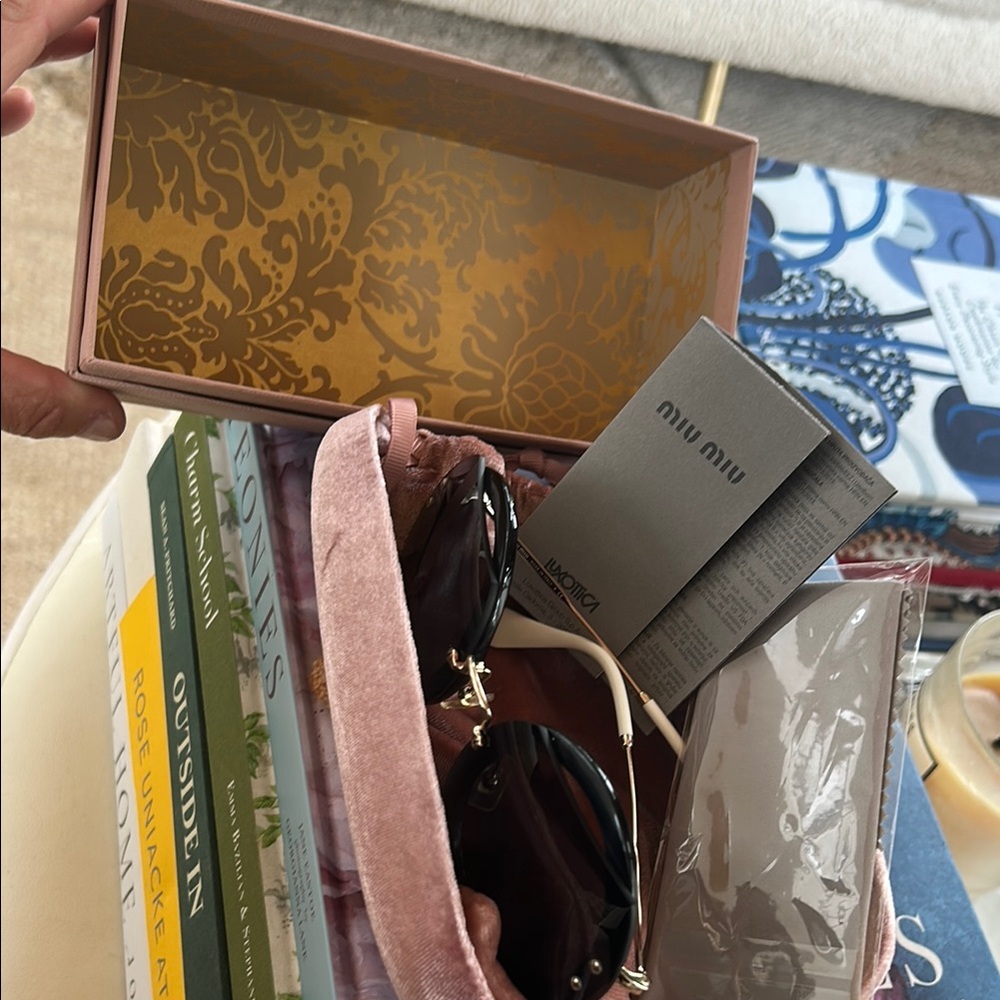 Miu Miu Black Sunglasses with Pink Case - Picture 12 of 14